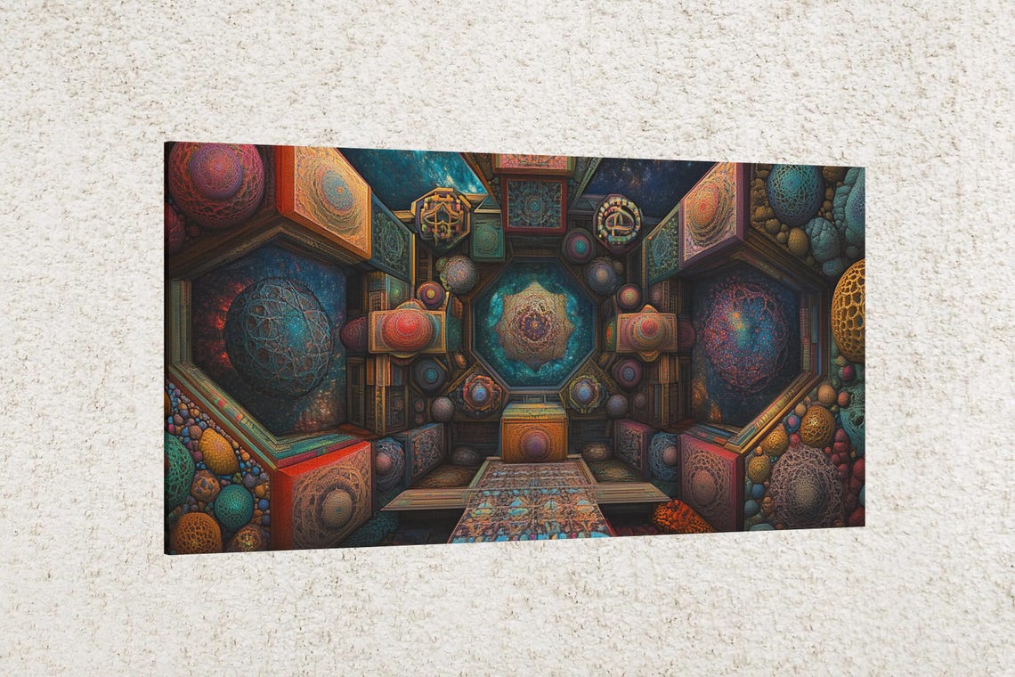 Cosmic Spheres and Geometry Art Print