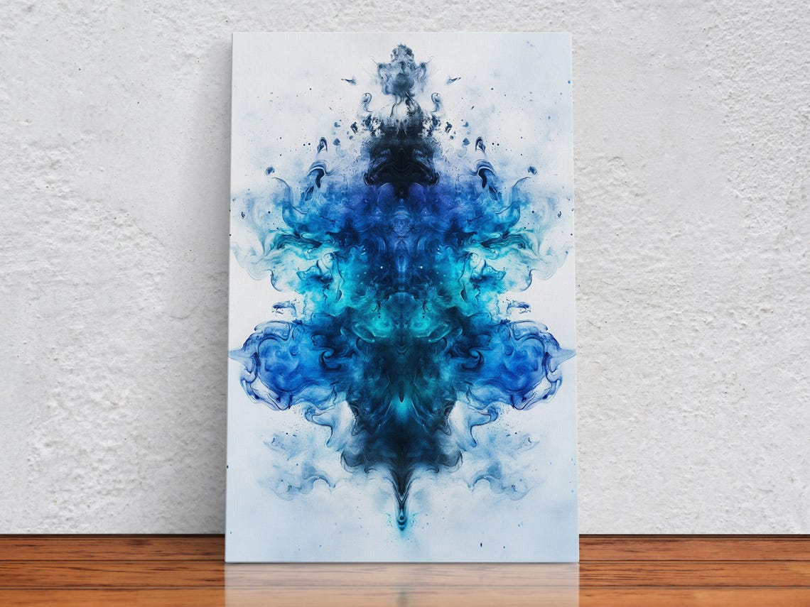 Ocean Ink Wave, Blue Coastal Art Print - Image 2