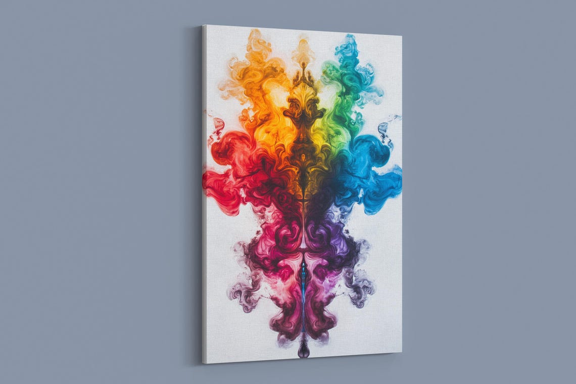 Colorful Ink Splatter Design Art Print - Image 2