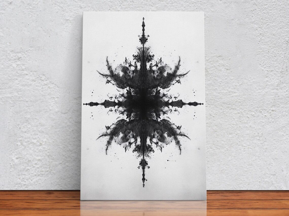 Black Ink Symmetry - Geometric Art Print