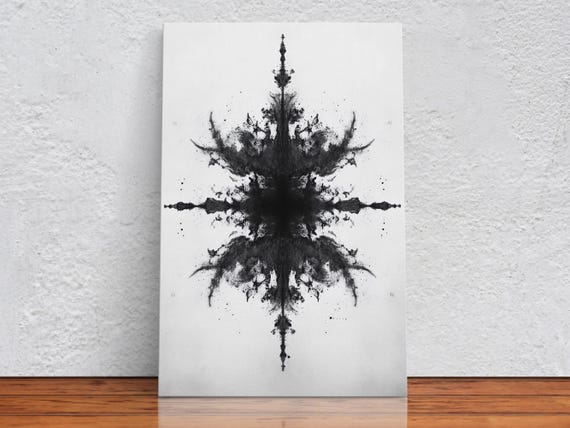 Black Ink Symmetry - Geometric Art Print
