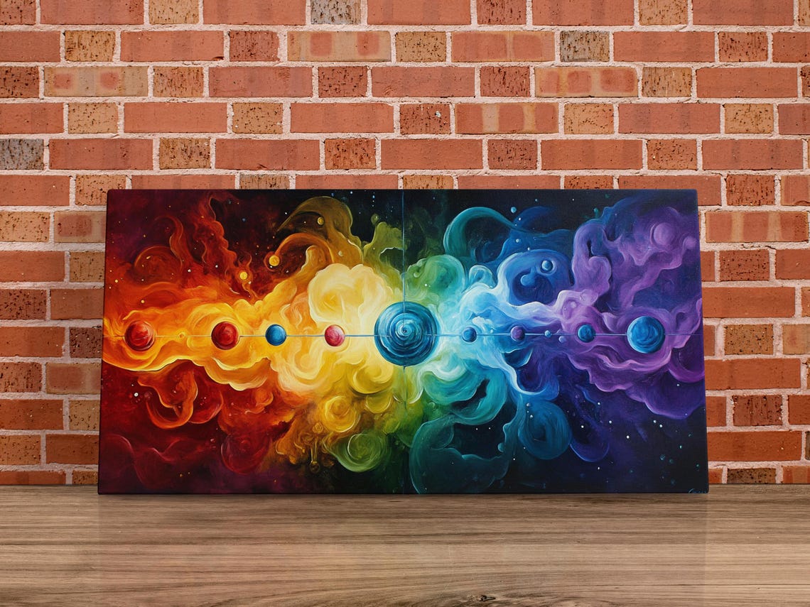 Rainbow Cosmic Flow Art Print