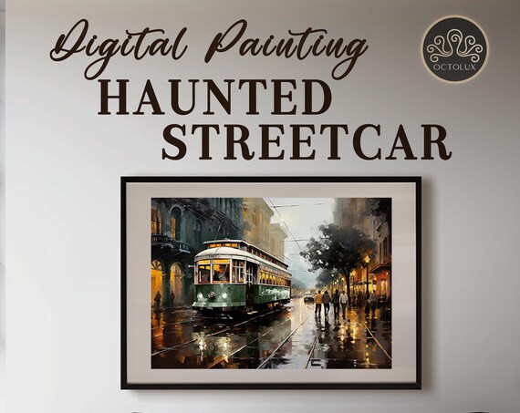 New Orleans Streetcar, Haunted French Quarter Art Print