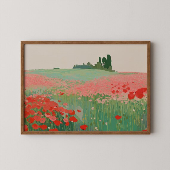 Red Poppies Abstract Painting Poppy Art