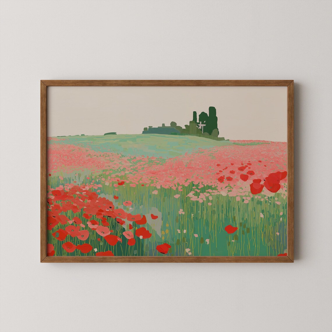 Red Poppies Abstract Painting Poppy Art