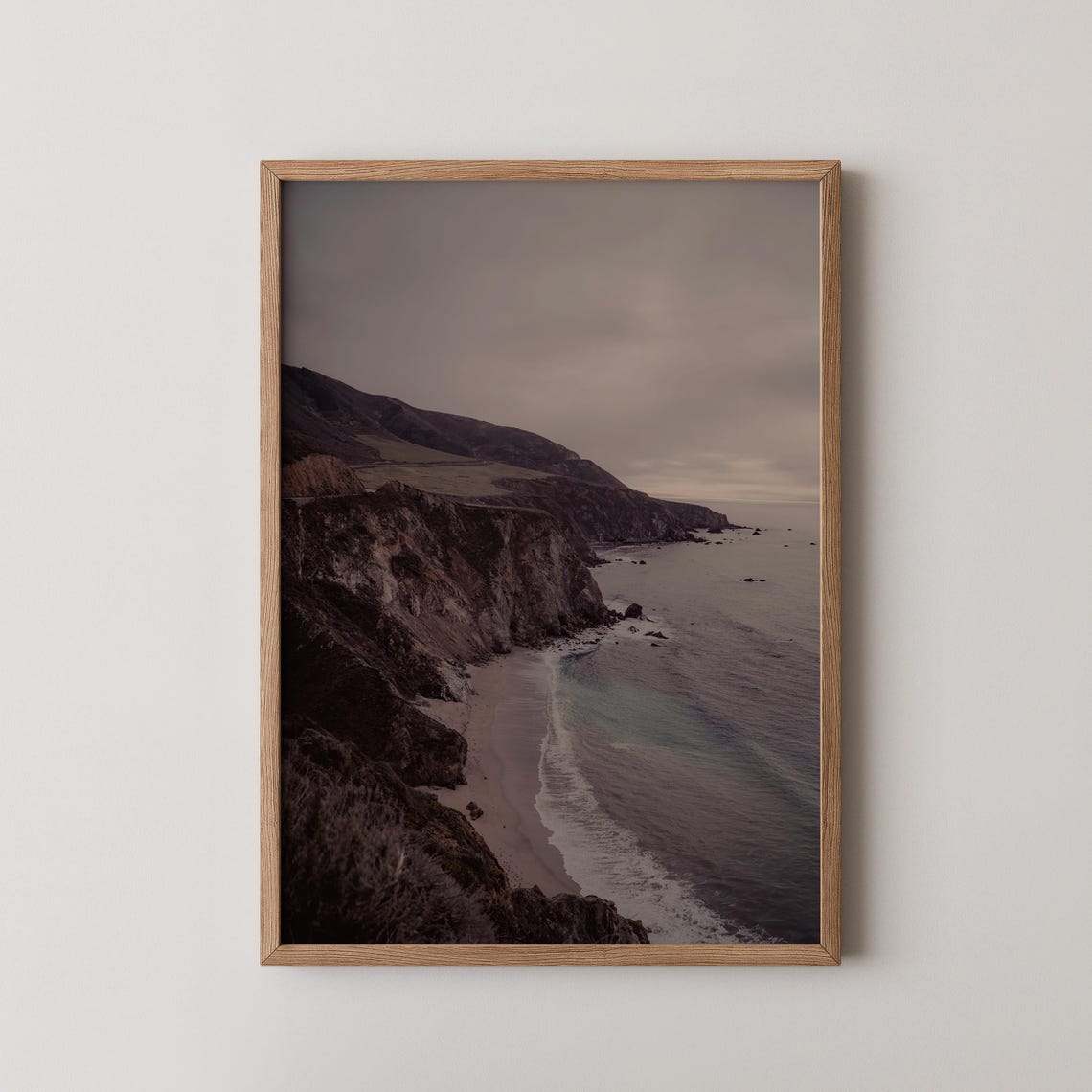 Big Sur California Moody Coastal Cliffs Photography Art Poster