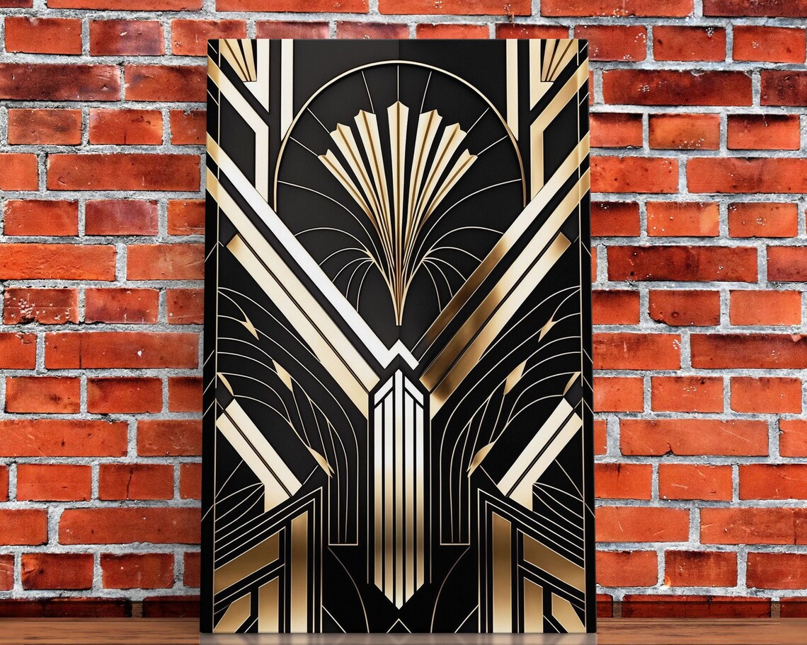 Art Deco Pattern Abstract Art Print, Mid-Century Modern Decor - Image 5