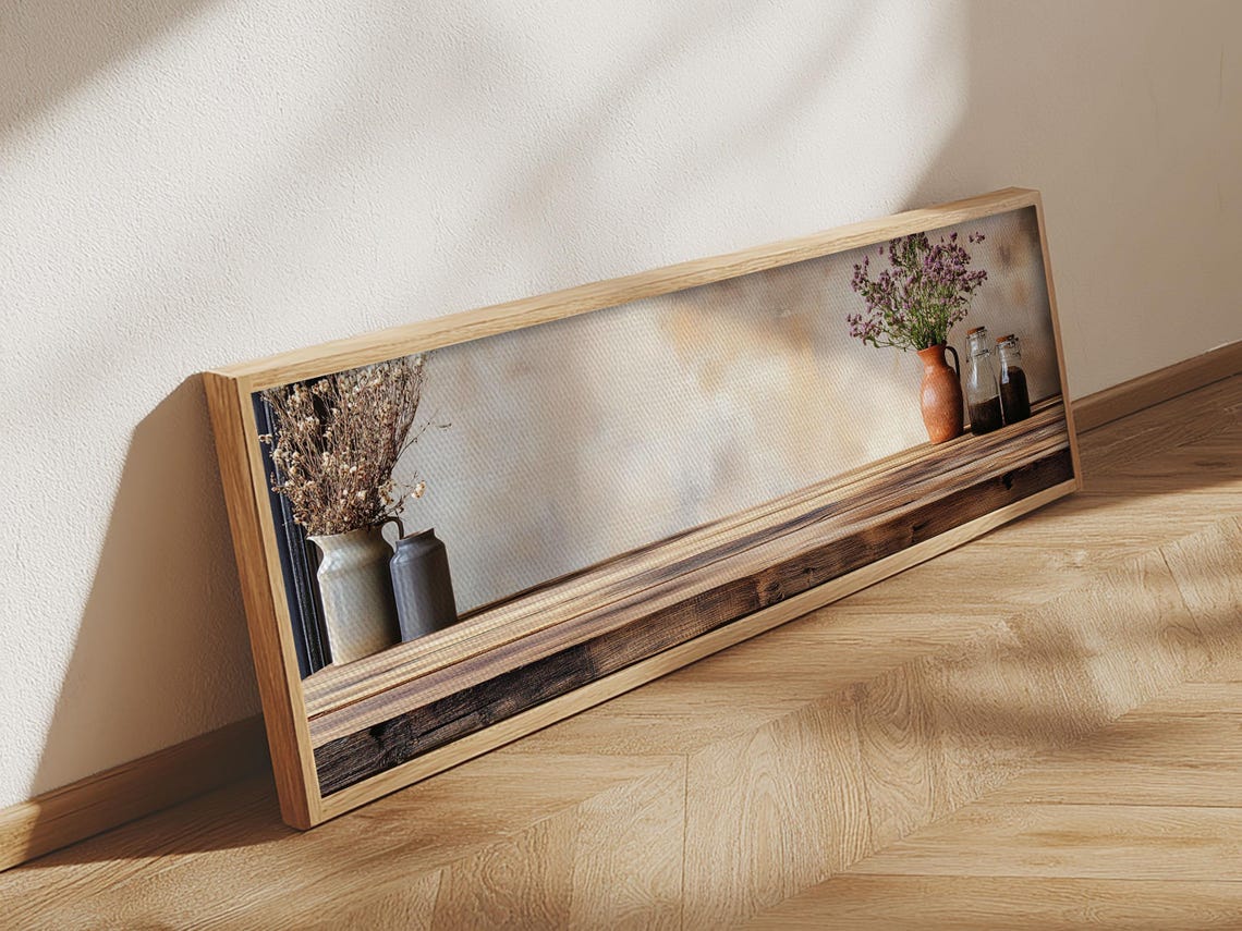 Rustic Terracotta Vase Wildflowers Still Life Warm Kitchen Poster - Image 5