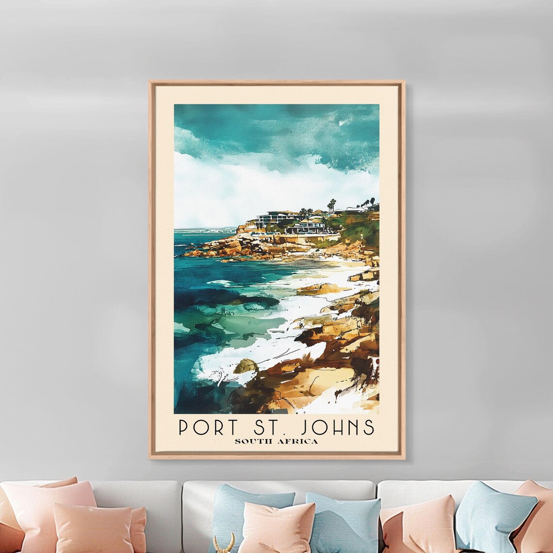 Port St Johns South Africa Watercolor Print Vacation Gift South Africa Wall Art Beach Painting Beach Decor Beach Or Lakehouse Art - Image 3