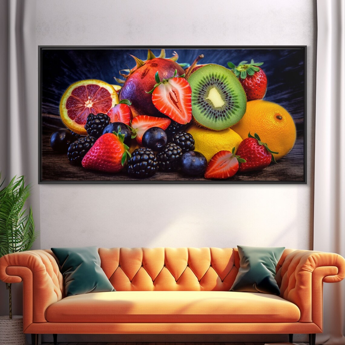 Fruits and Berries Kitchen Wall Art Print, Panoramic - Image 5
