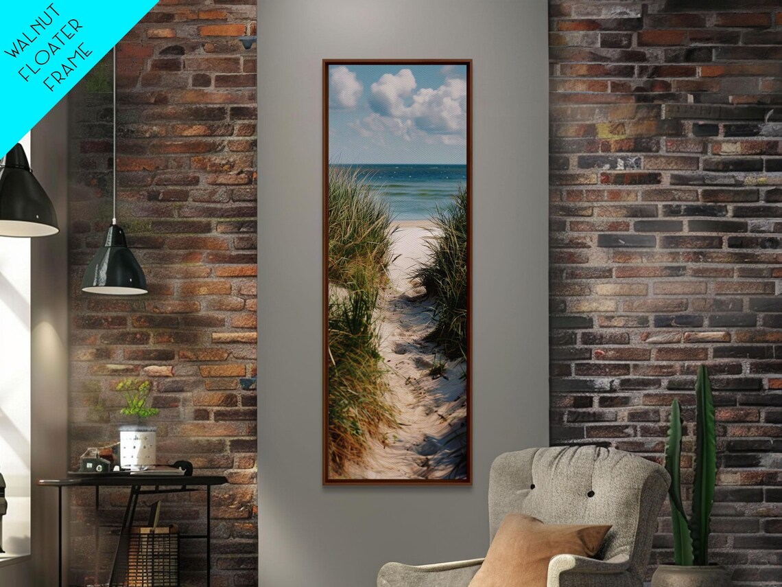 Tranquil Beach Path Coastal Landscape Art Print - Image 6