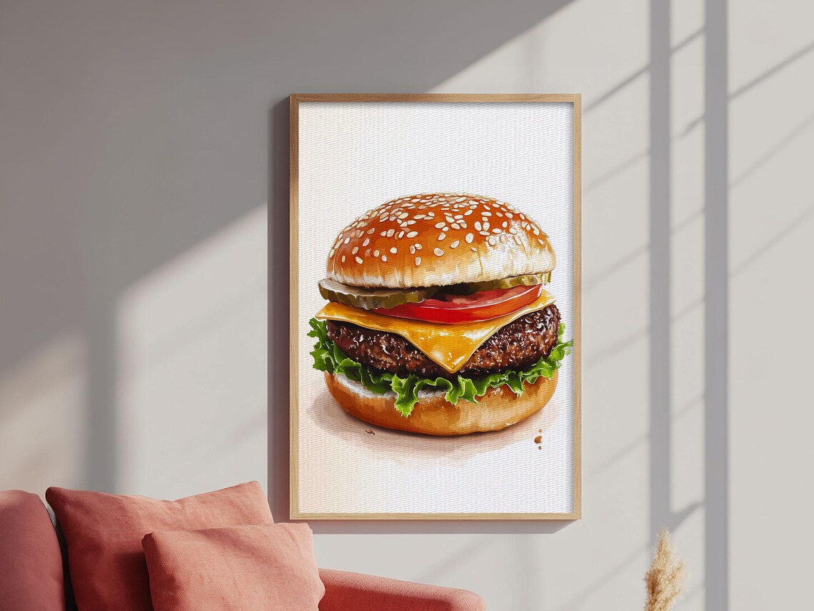 That's A Big Burger Kitchen Wall Art Print - Image 4