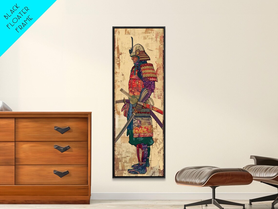 Samurai Warrior Ukiyo-E Japanese Armor Art Print - Image 2