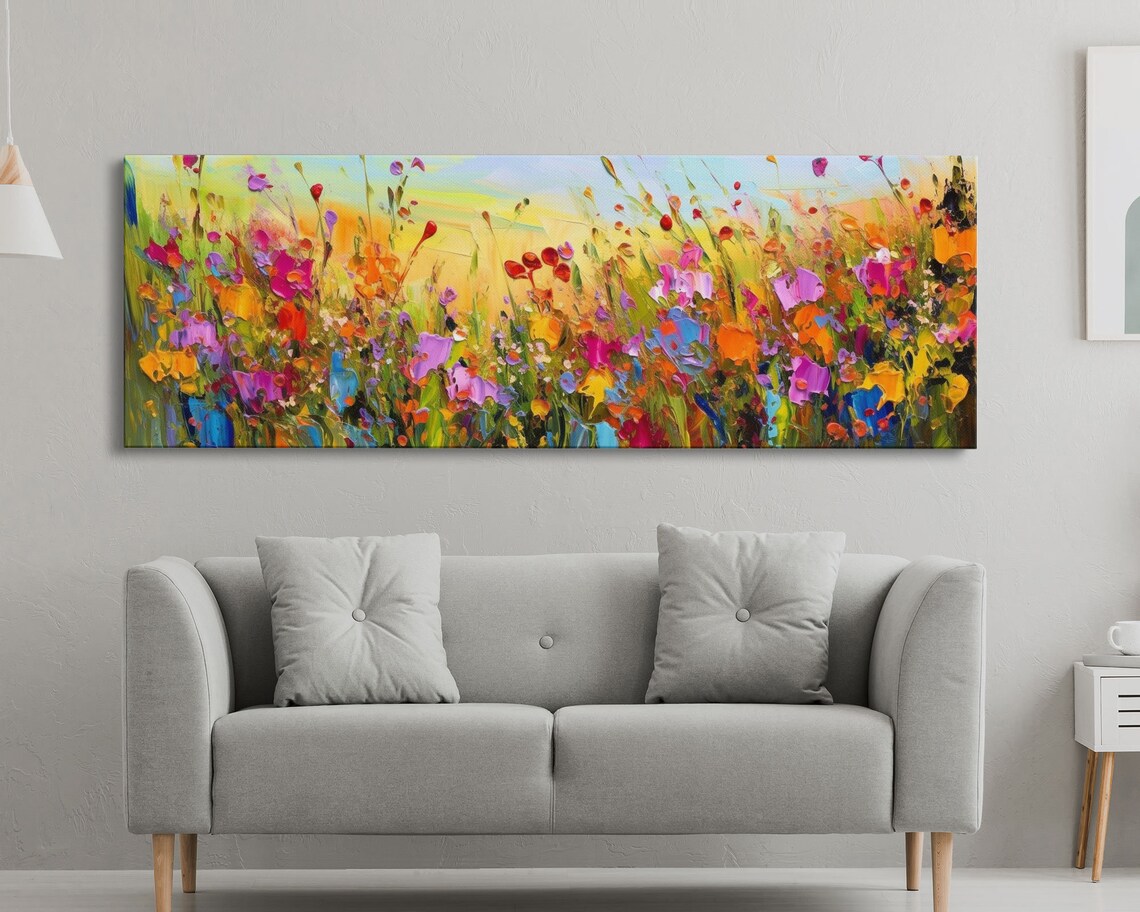 Boho Flower Painting, Modern Botanical Art Print - Image 2