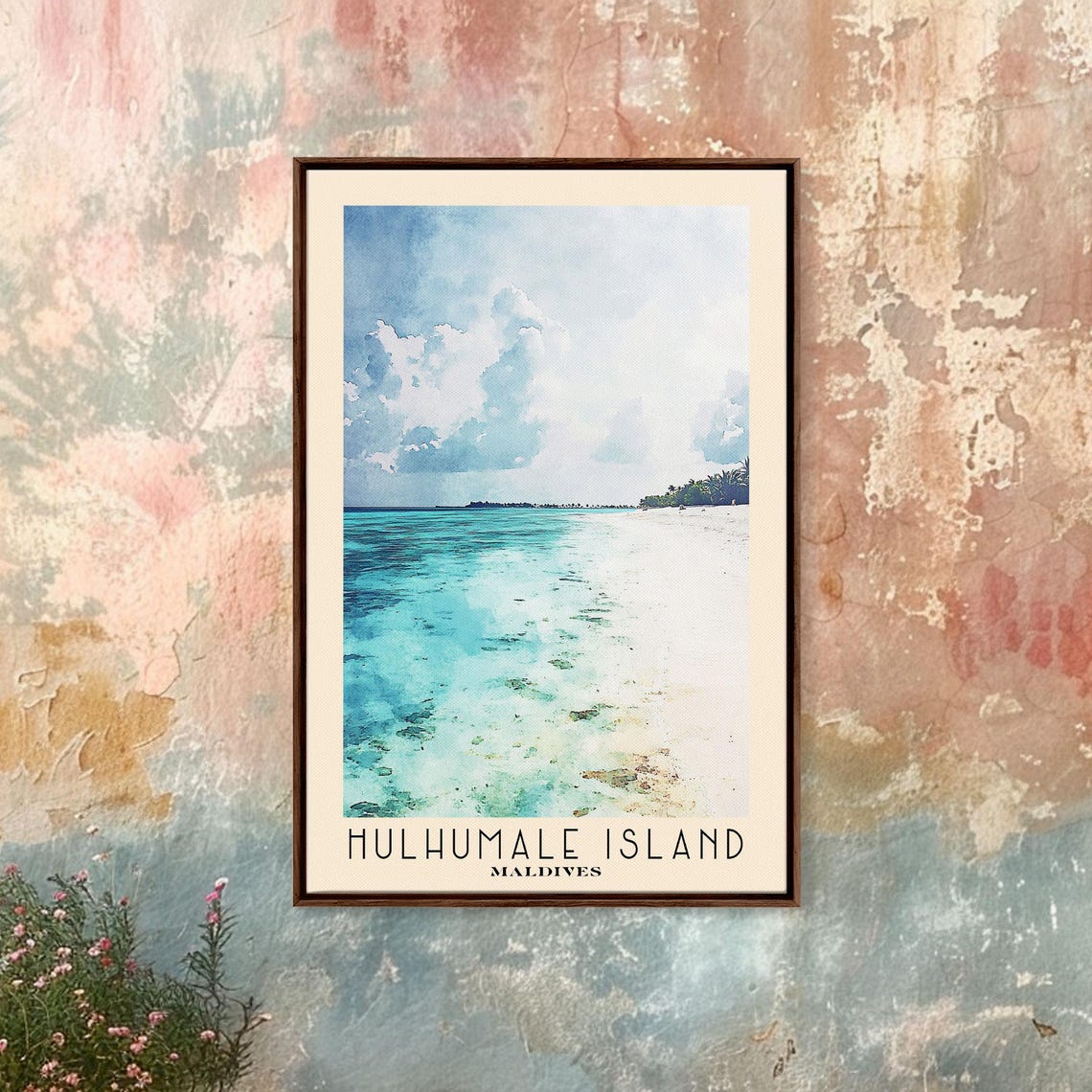 Hulhumale Island Maldives Turquoise Lagoon White Sand Beach Poster - Image 4