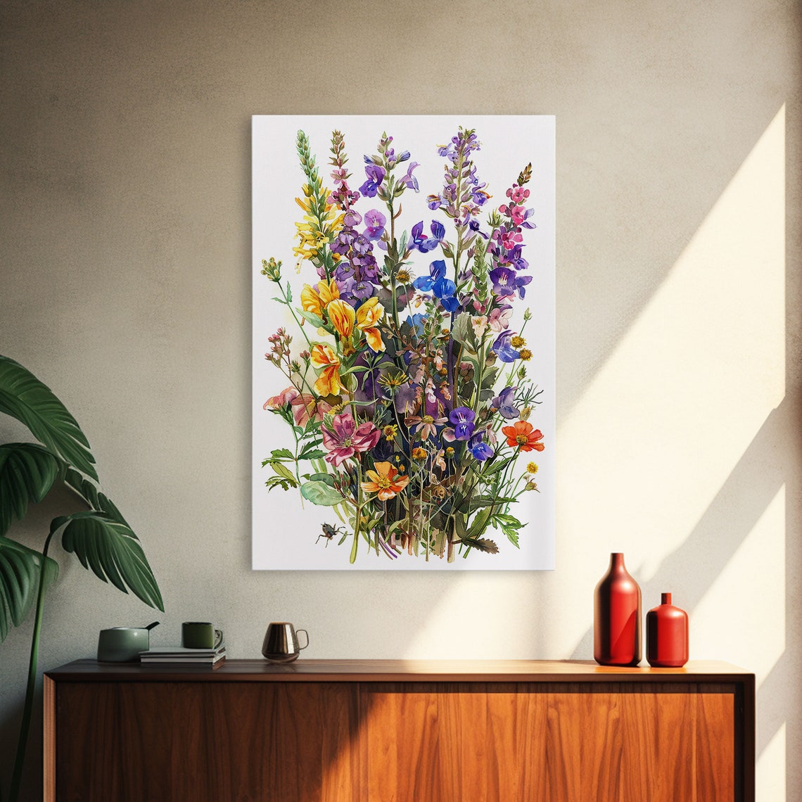 Cute Mothers Day Gift Framed Print Beautiful Wildflowers Painting Floral Decor Botanical Wall Art Framed Kitchen Art - Image 4