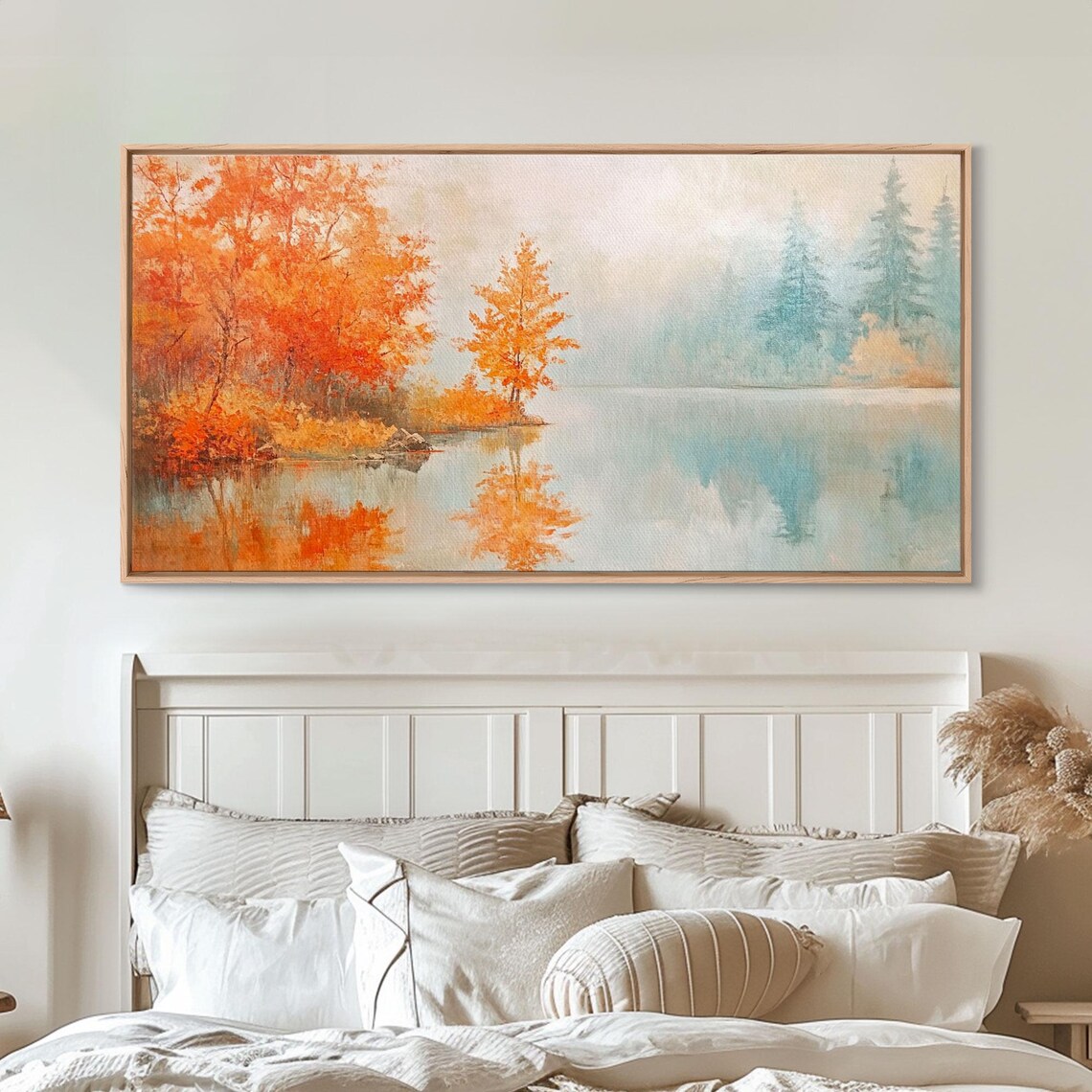 Mid Century Modern Christmas Living Room Tree Snowy View Wall Poster - Image 4