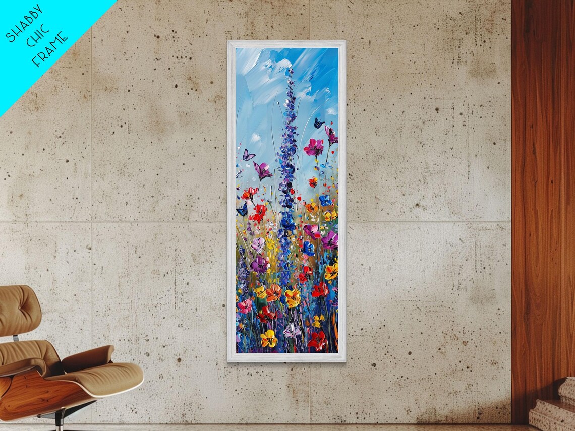 Wildflower Meadow Butterflies Impressionist Colorful Art Print - Image 6