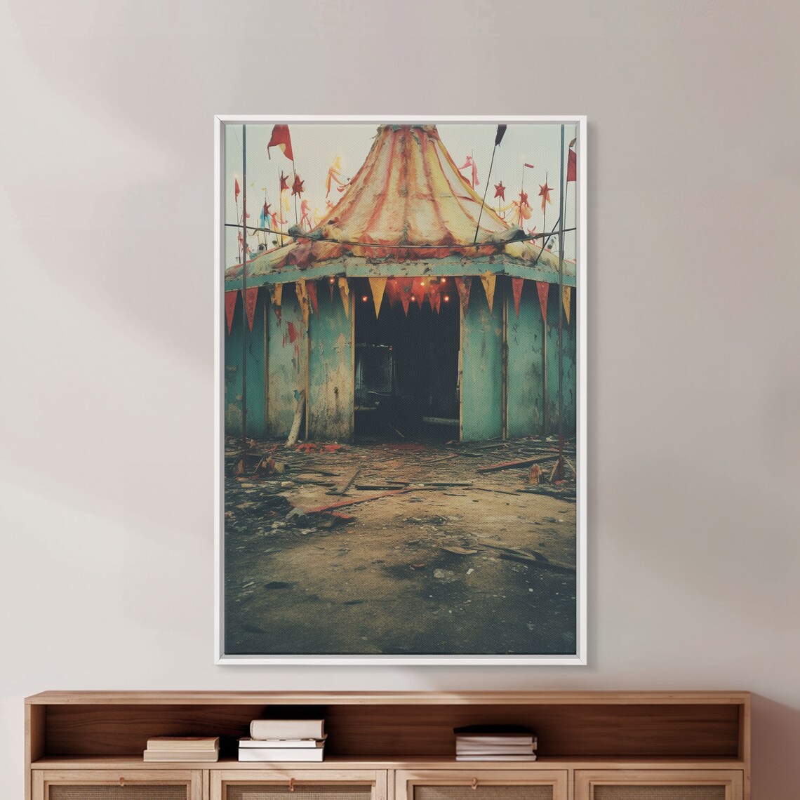 Carnival Circus Tent Minimalist Art Print, Spooky - Image 3
