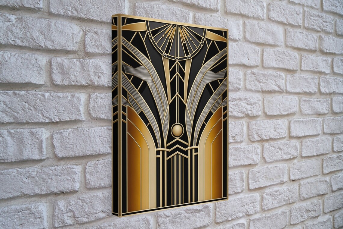 Art Deco Pattern Abstract Art Print, Vintage Retro - Image 4