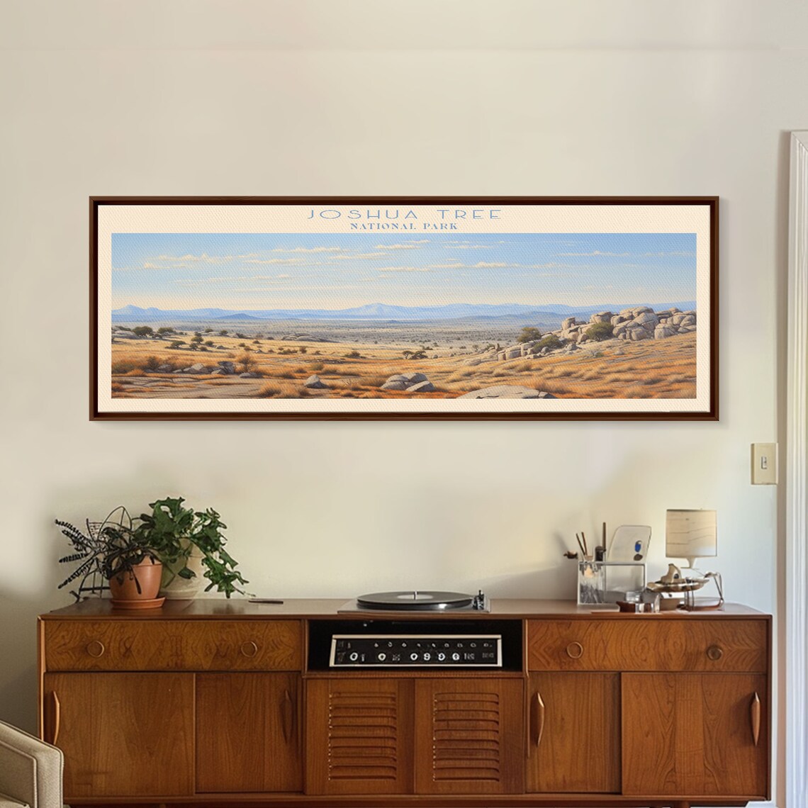 Joshua Tree National Park Golden Desert Rocks Watercolor Travel Poster - Image 4