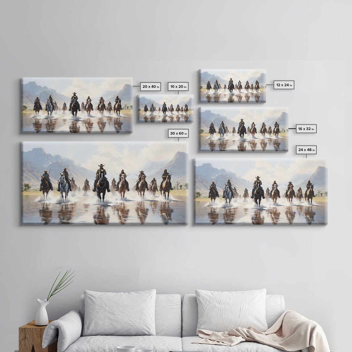 Western Cowboy Horse Art Print, Ranch Wall Decor - Image 3
