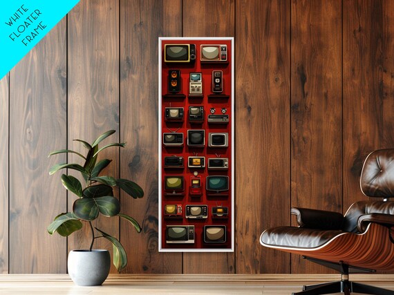 Retro Televions Framed Print Retro Decor Man Cave Art Gift For Him