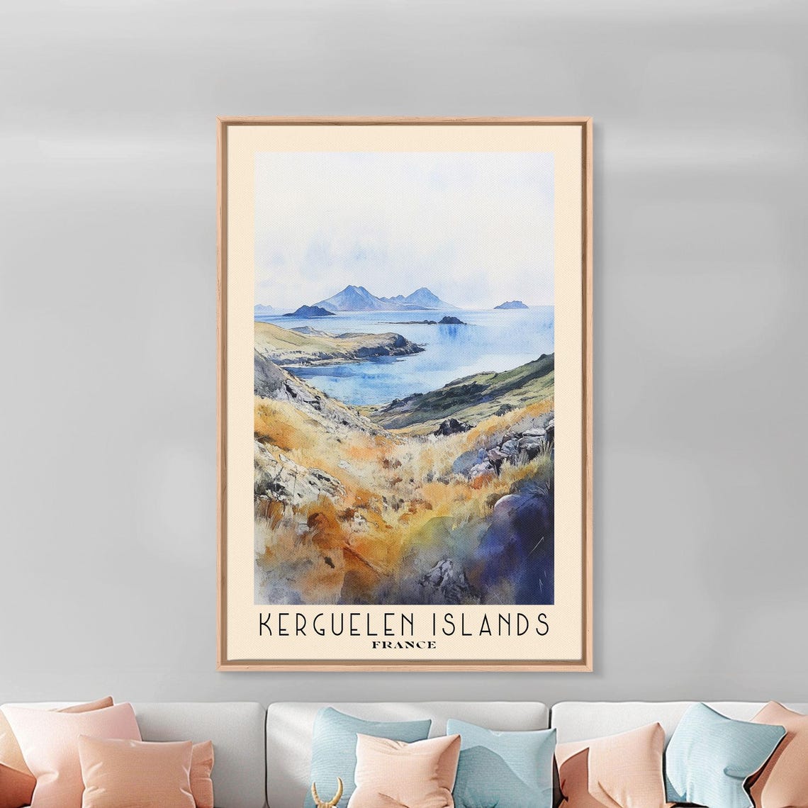Kerguelen Islands France Watercolor Print Vacation Gift France Wall Art Beach Painting Beach Decor Beach Or Lakehouse Art - Image 3