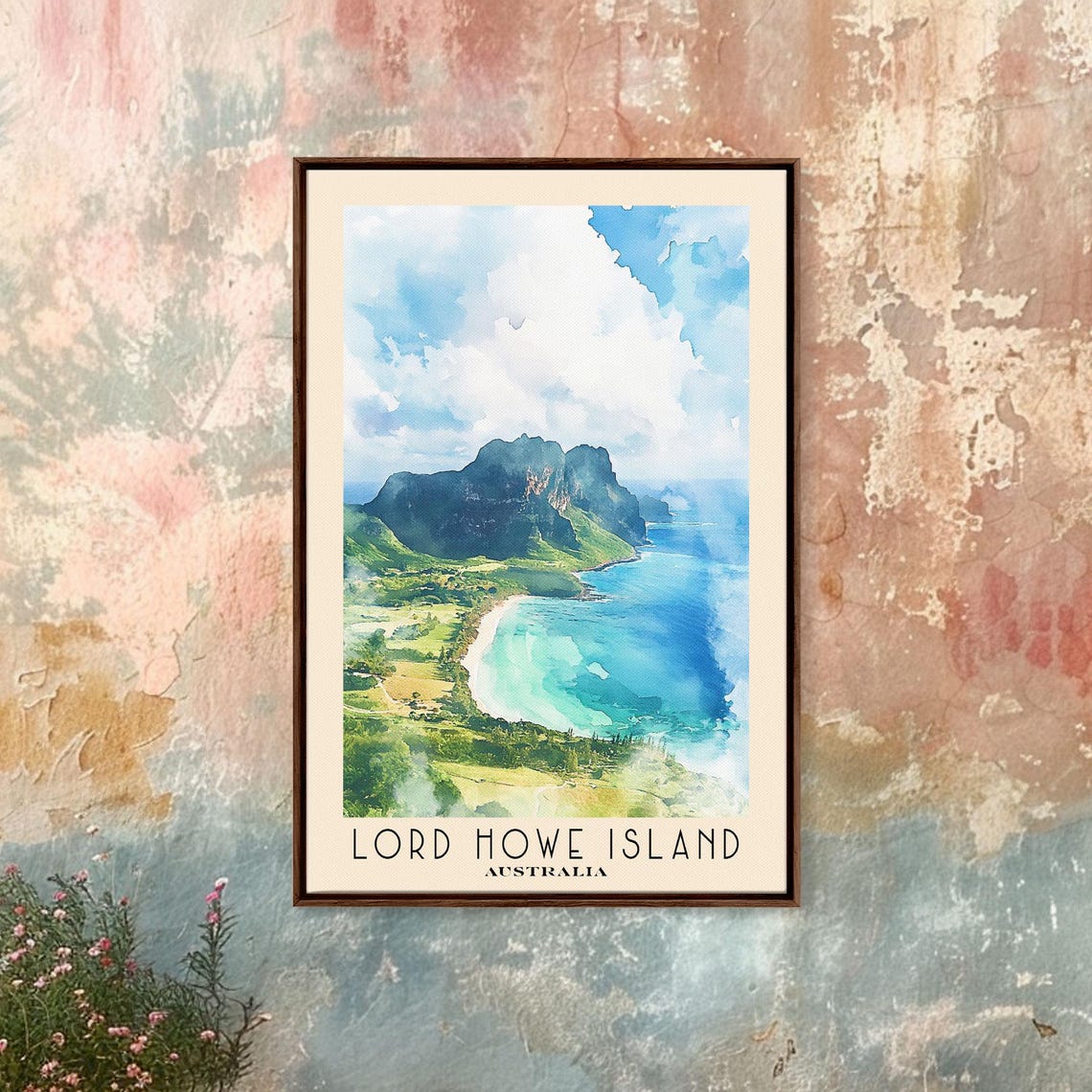 Lord Howe Island Australia Aerial Lagoon Beach Mountain View Poster - Image 5