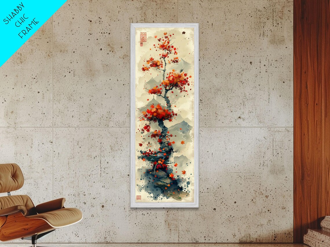 Autumn Bonsai Tree, Traditional Japanese Ukiyo-E Art Print - Image 5