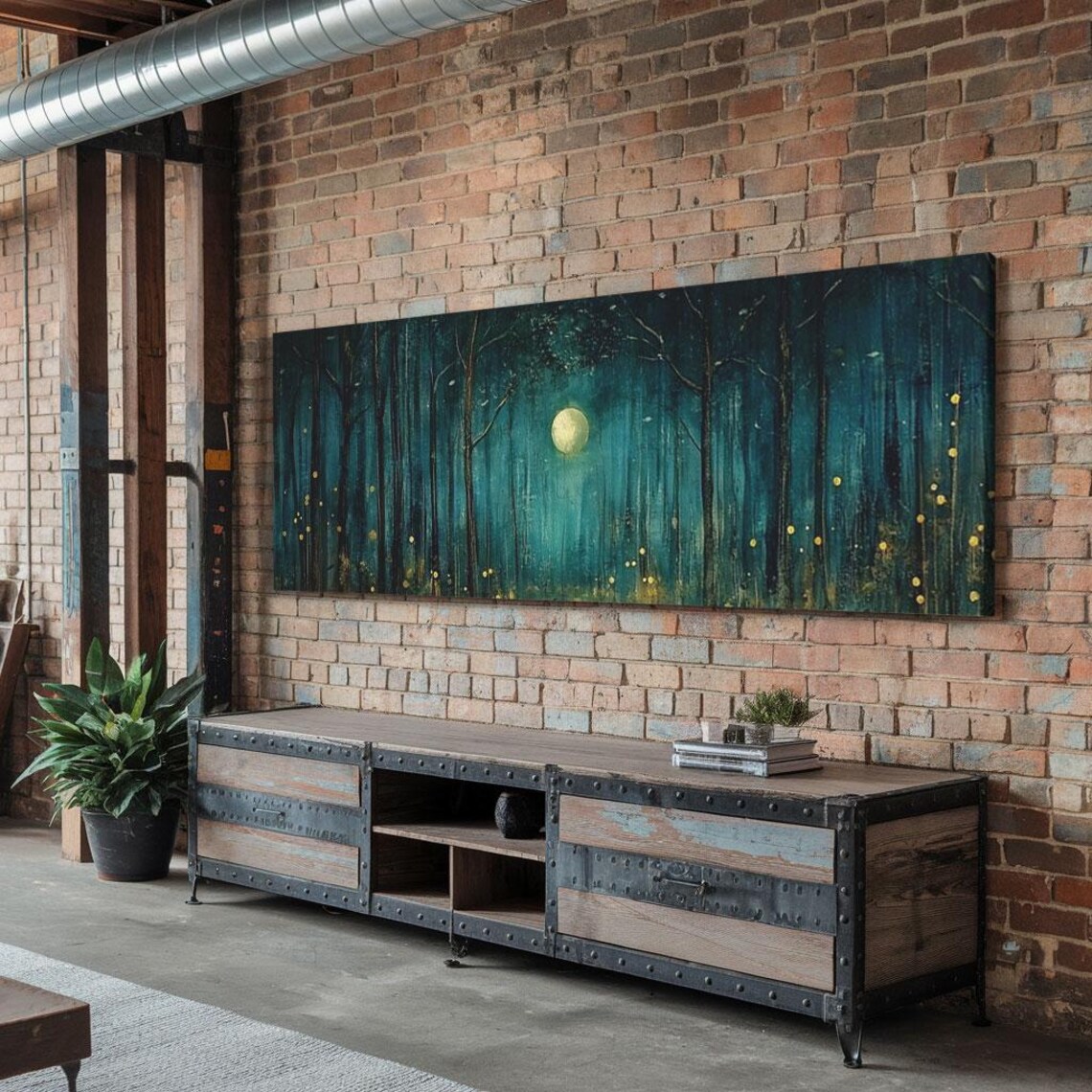 Dark Fantasy Forest At Midnight Wall Art Print