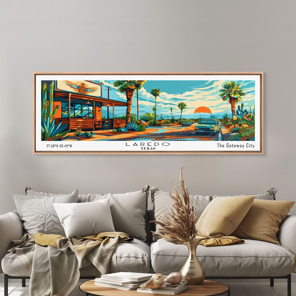 Laredo Texas Gateway City Desert Sunset Diner Street Travel Poster - Image 6