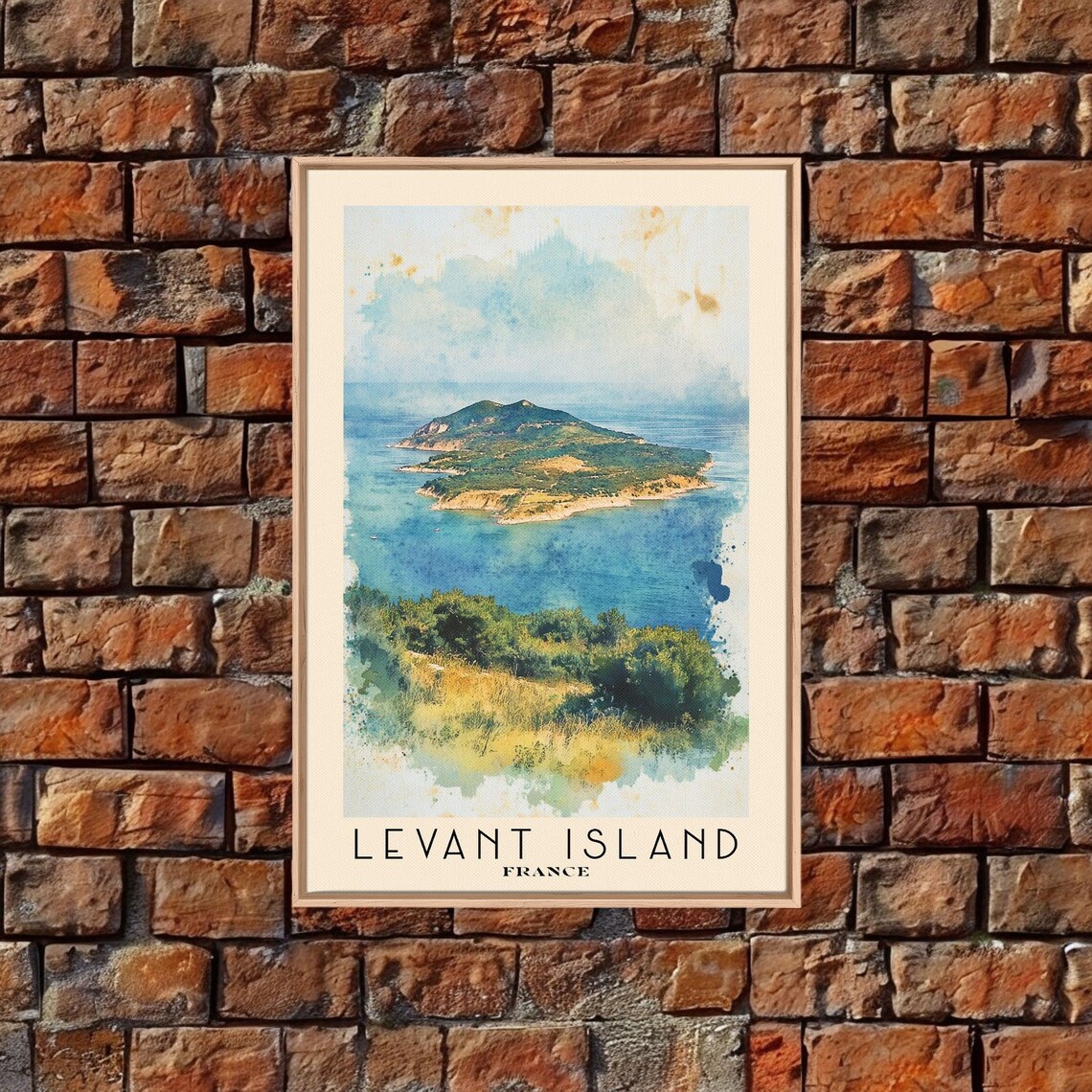 Levant Island France Watercolor Beach Print Vacation Gift France Wall Art Beach Painting Beach Decor Beach Painting - Image 5