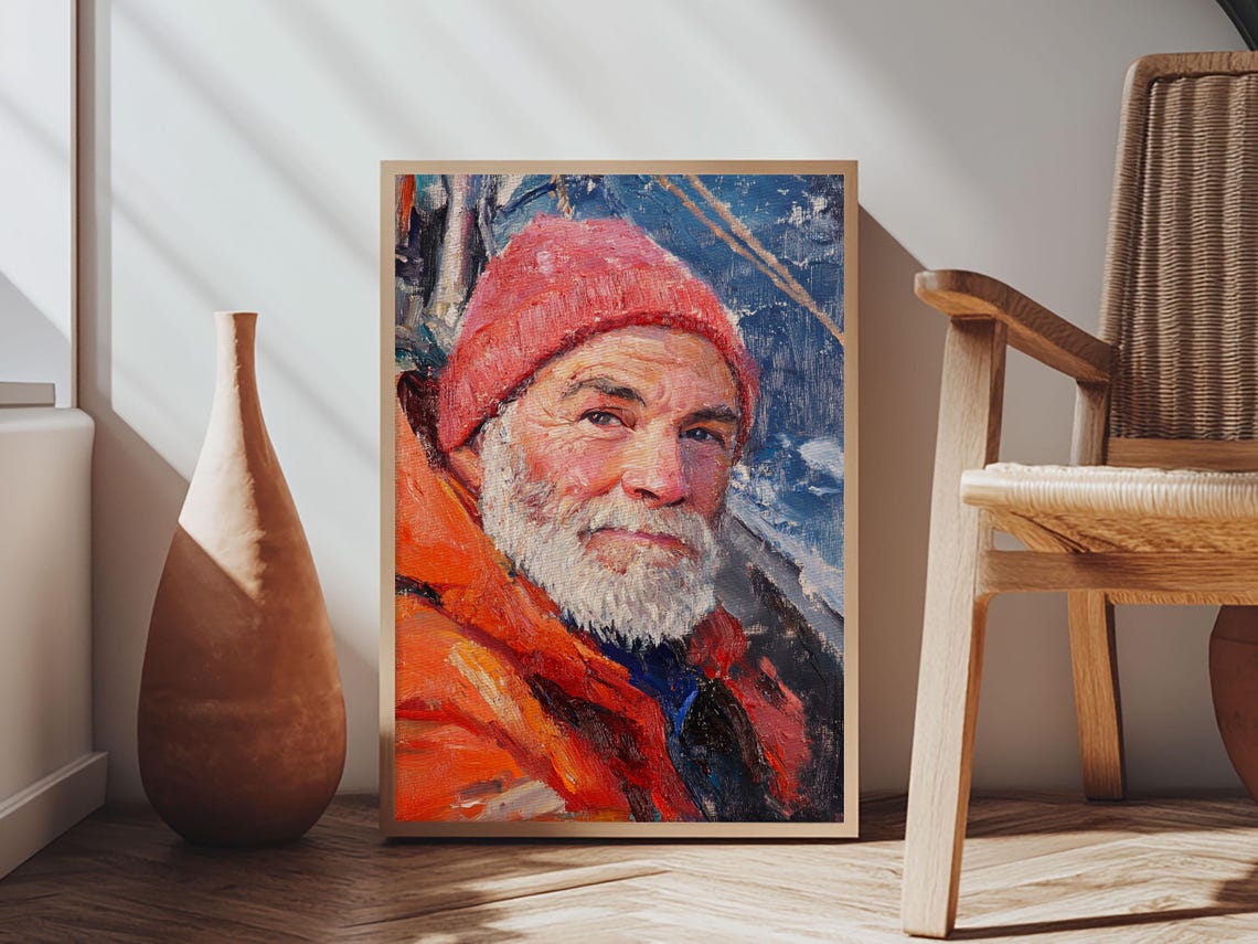 Fisherman Painting Print Fisher Decor Fisherman Wall Art Oil Painting Of A Fisherman Print Alaskan Wall Art Nuevart - Image 3