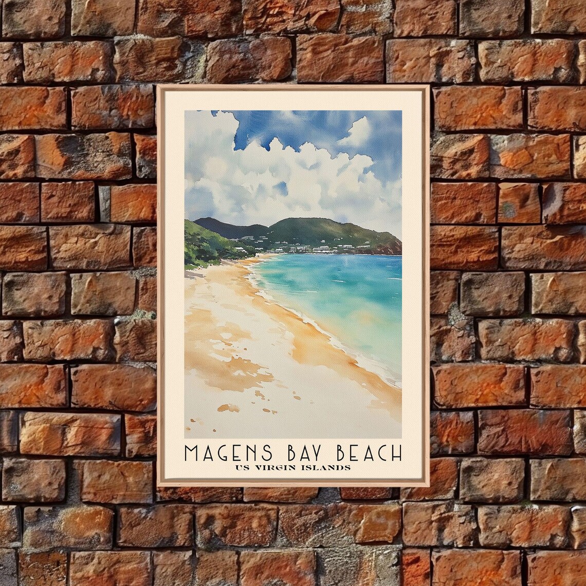 Magens Bay Beach US Virgin Islands Crescent Bay Turquoise Sea Poster - Image 6