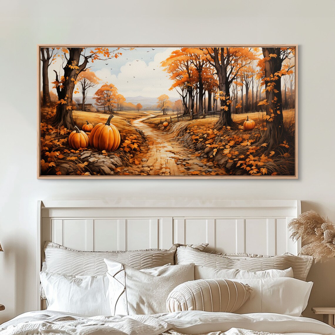 Pumpkin Trees Fall Art Print, Country Home Decor - Image 4