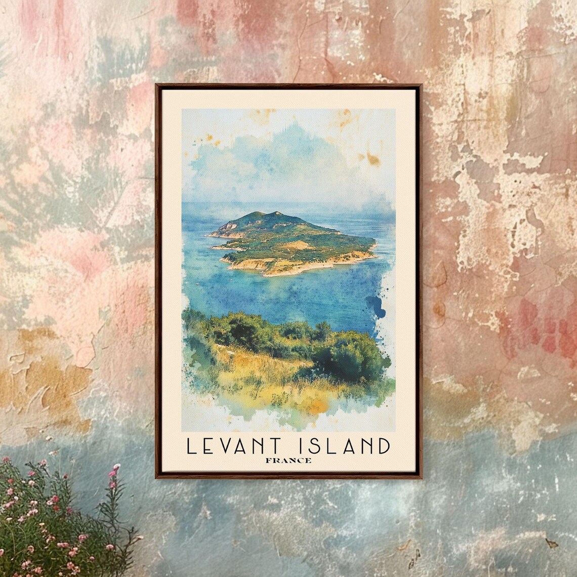 Levant Island France Watercolor Beach Print Vacation Gift France Wall Art Beach Painting Beach Decor Beach Painting - Image 4