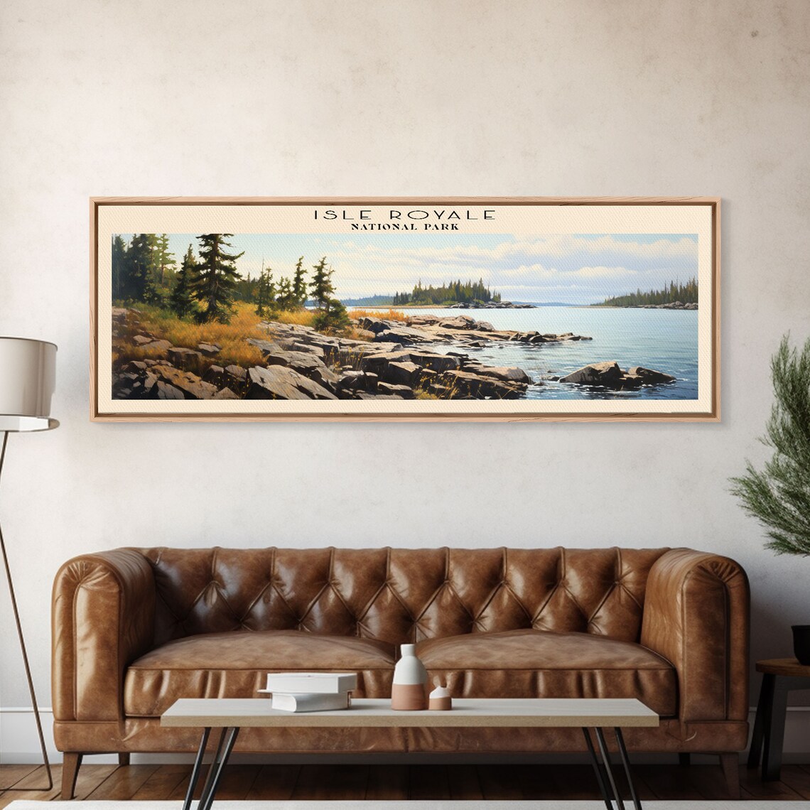 Isle Royale National Park Minimalist Travel Poster