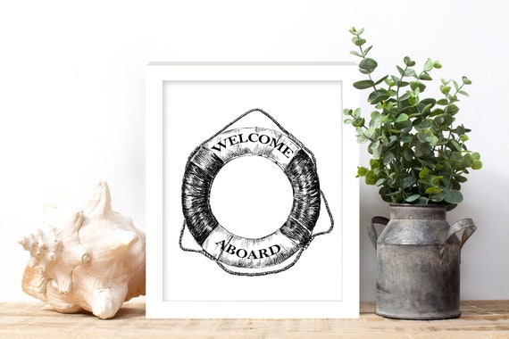 Nautical Life Ring Preserver Art Print