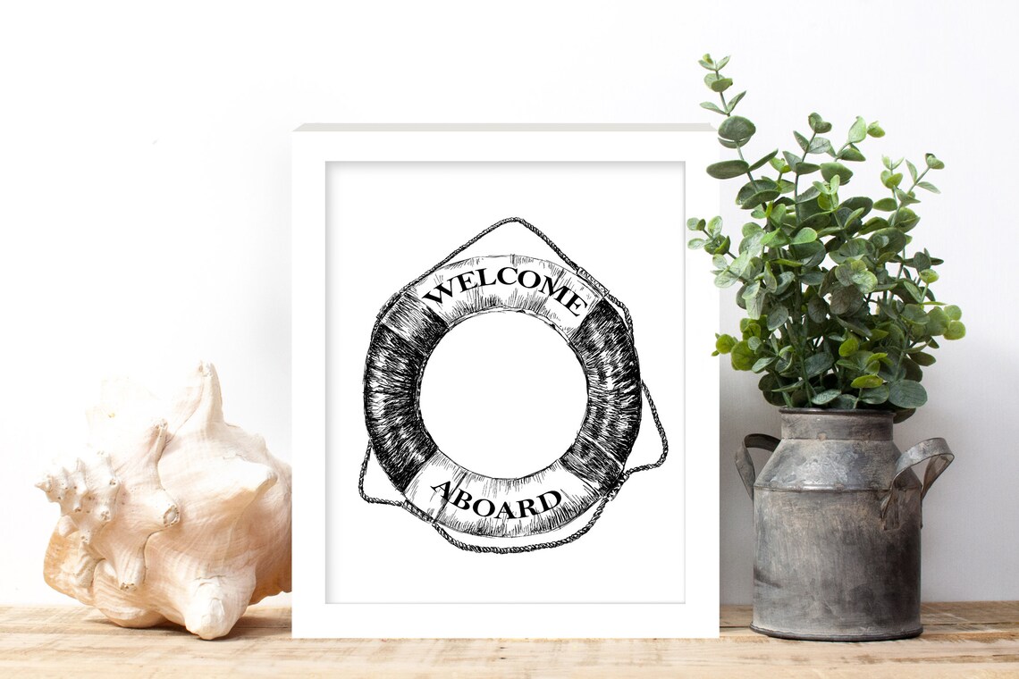 Nautical Life Ring Preserver Art Print