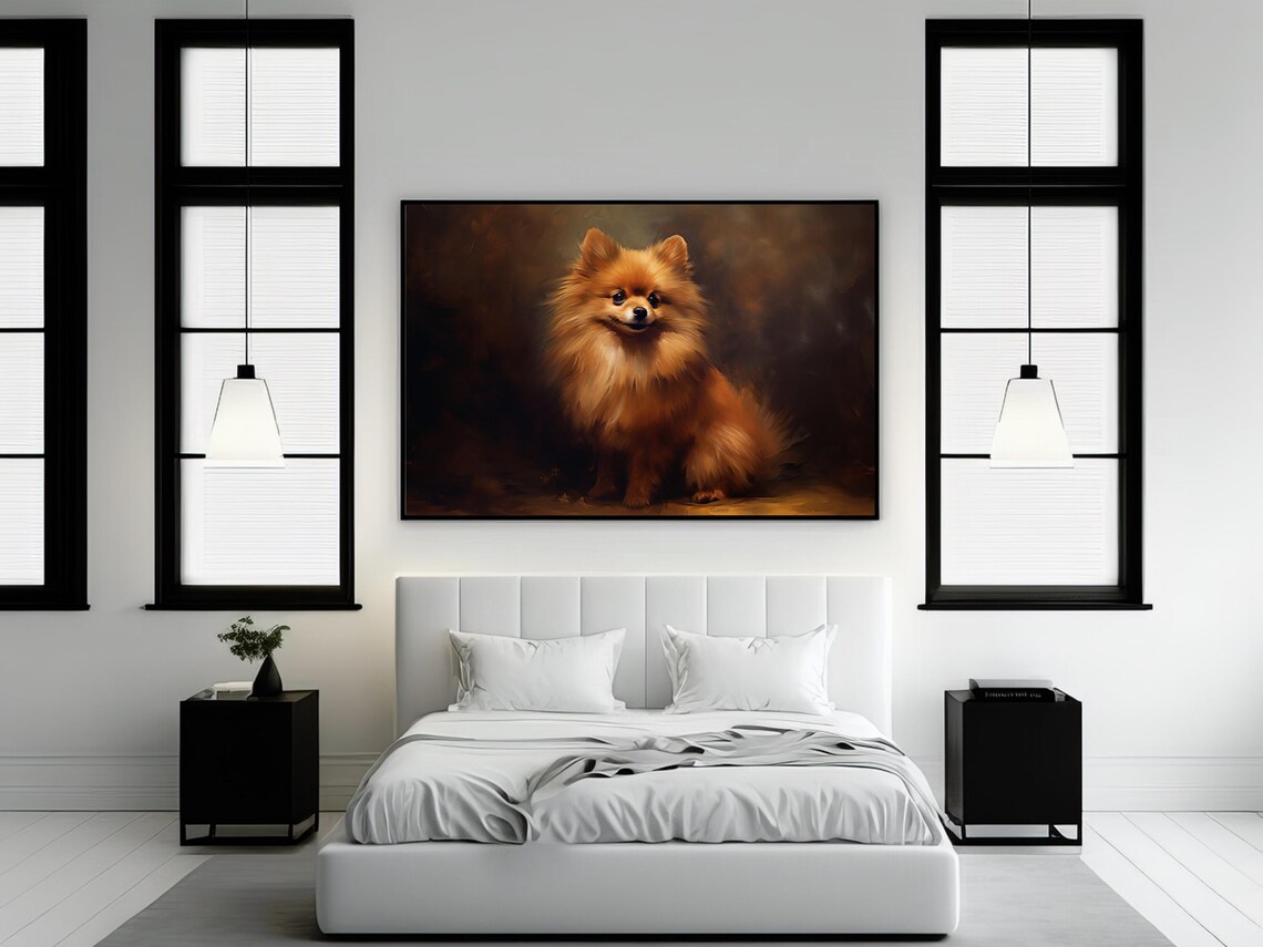 Pomeranian Vintage Painting, Dog Lover Gift - Image 2