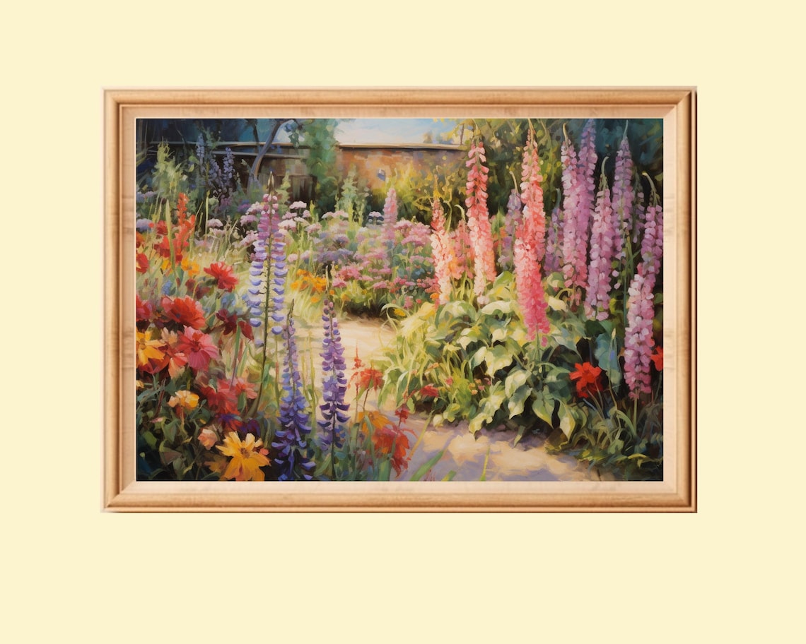 Vintage Country House Summer Garden, Rustic Landscape