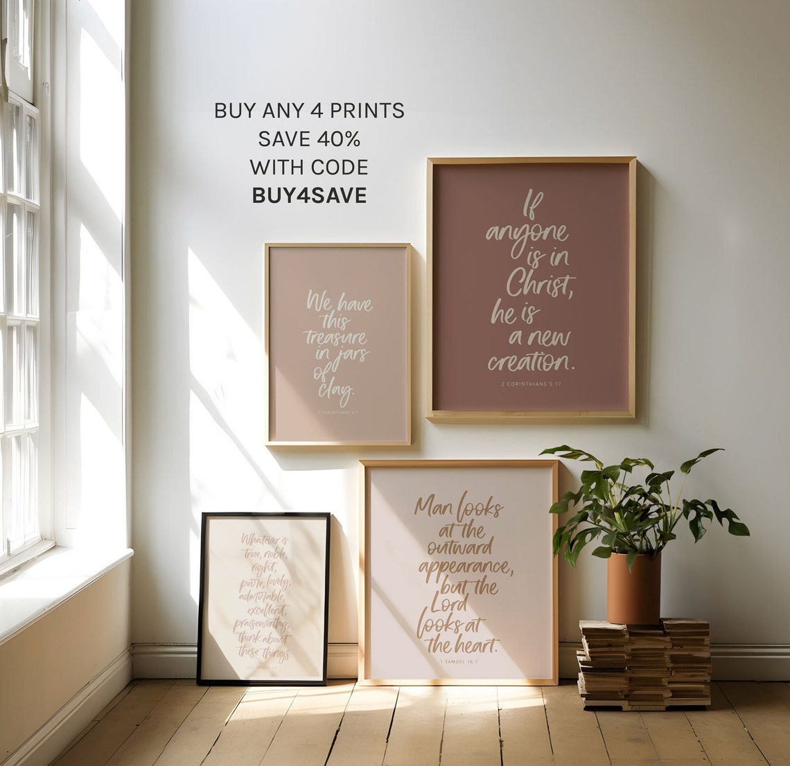 Philippians 4 8 Wall Art True Pure Right Lovely Instant Christian Bible Verse Scripture Print Popular Christian Quote Bible Verse - Image 5