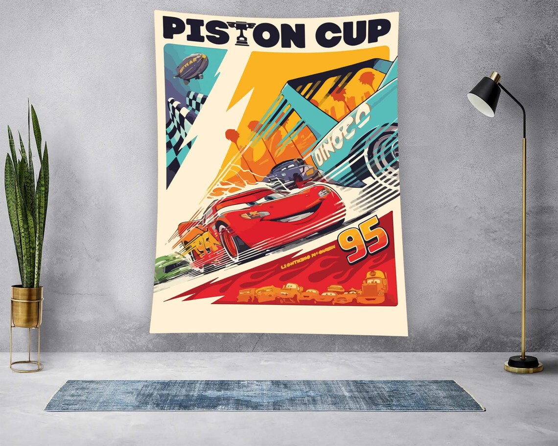 Cars Nursery Tapestry Wall Hanging Art Print