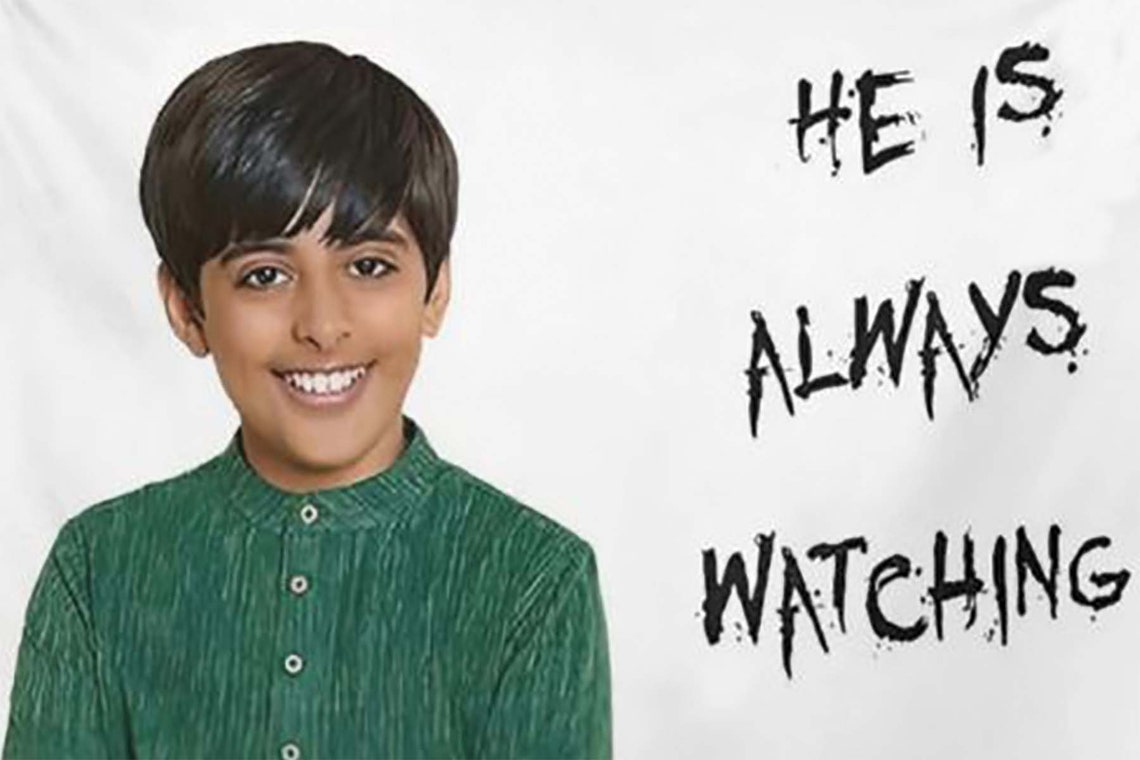 He Is Always Watching Funny Meme Boy Dorm Room Tapestry Poster - Image 3