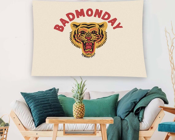 Tiger Tiger Horror Aesthetic Tapestry Wall Hanging