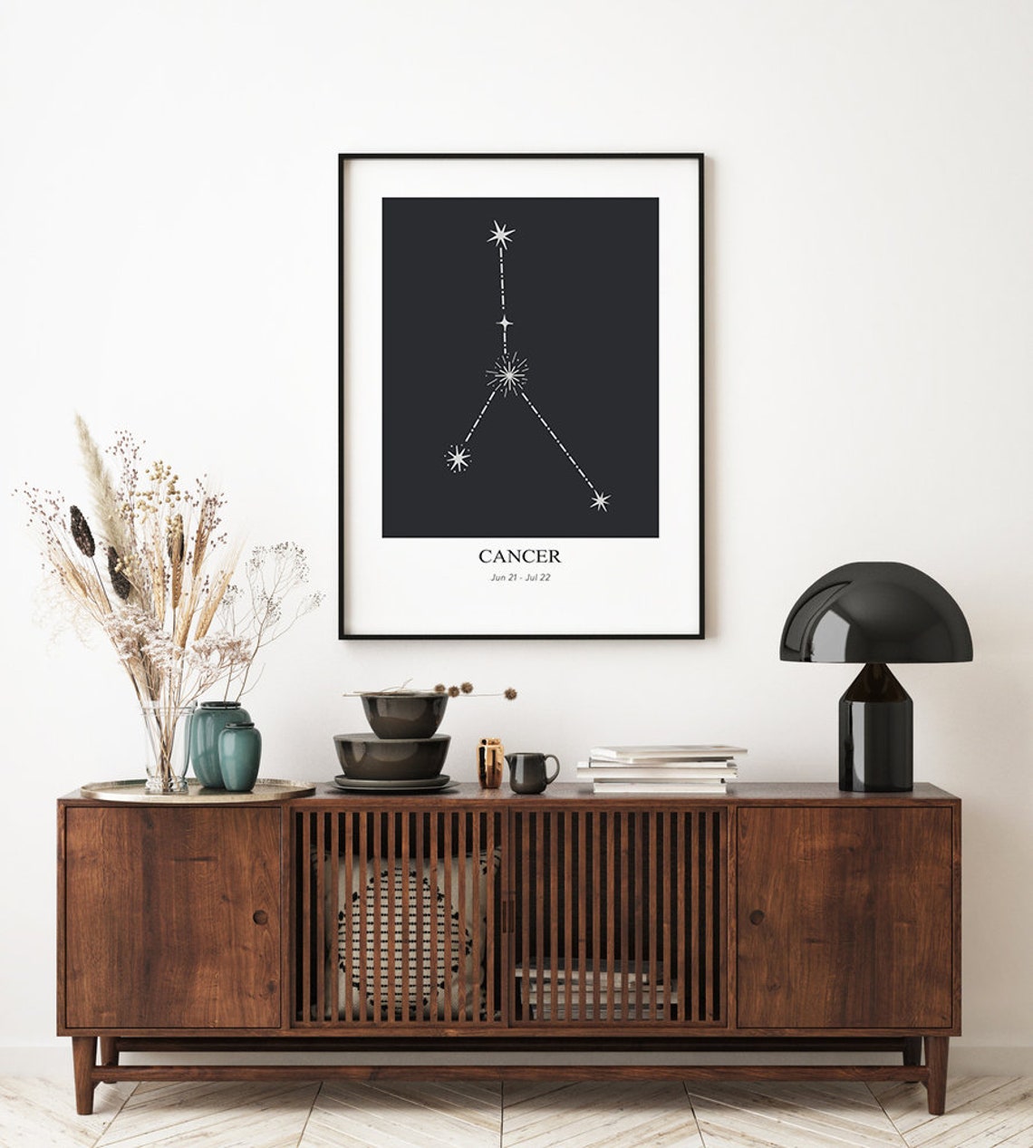 Cancer Zodiac Print Astrology Art Cancer Star Sign Art Modern Geometric Poster Astrology Print Star Sign Instant - Image 4