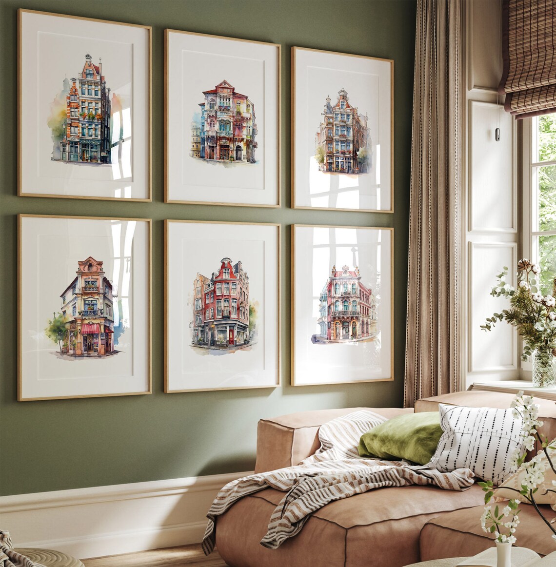 Famous Building Watercolor Painting, Cute Design - Image 2