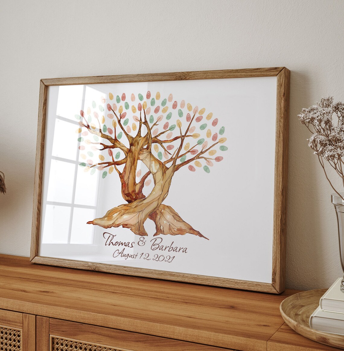Oak Tree Fingerprint Guest Book, Wedding Tree - Image 4