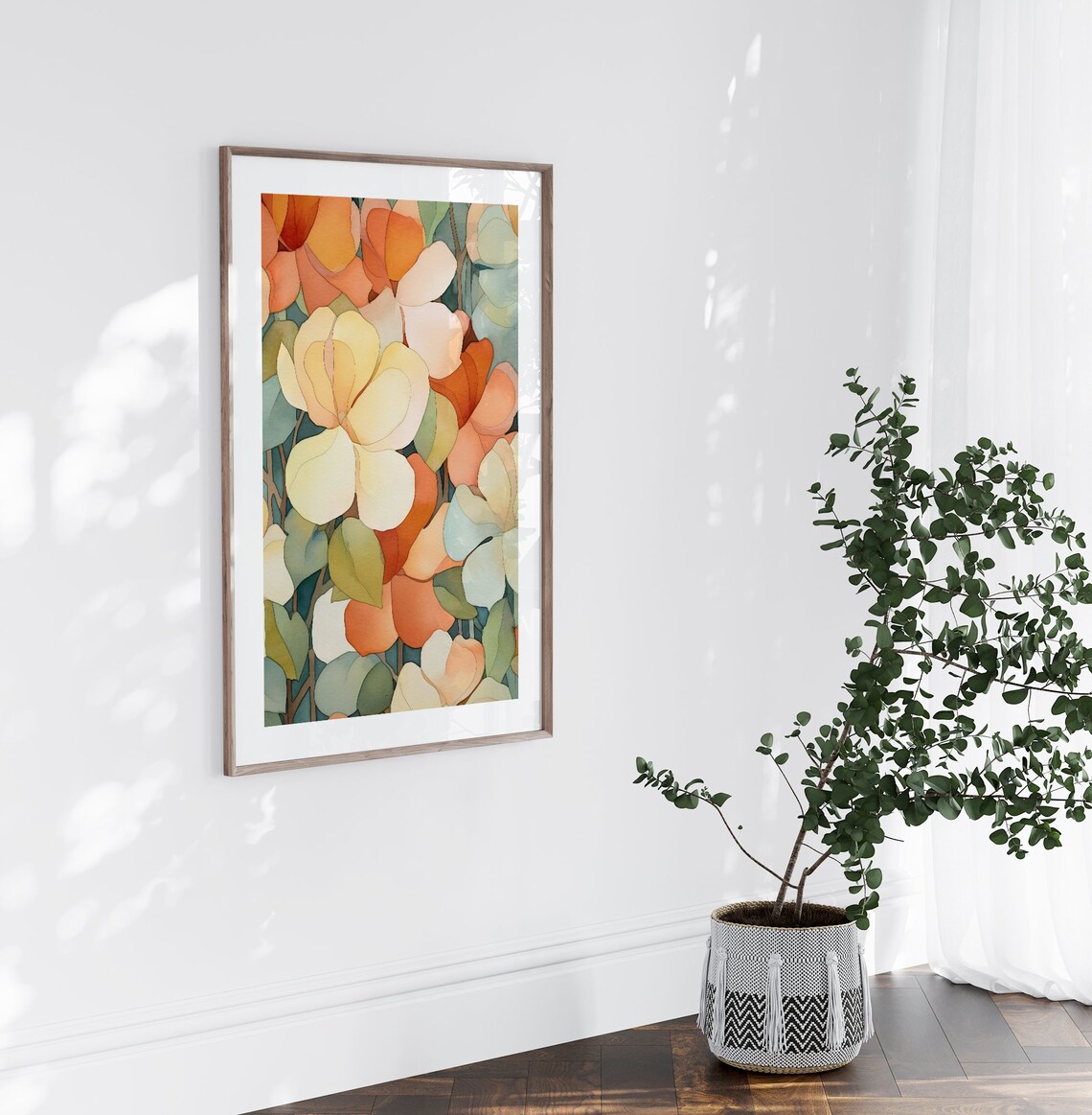 Floral Watercolor Botanical Illustration, Modern Decor - Image 2
